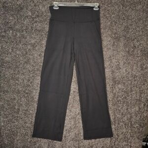 G4Free Womens High Waisted Wide Leg Yoga Pants Dark Grey Size L 33 Inseam